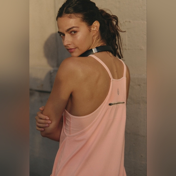 FP Movement Hot Shot Mini Dress in Pastel Peach - Picture 3 of 4